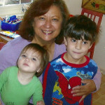 Lydia with grandchildren017