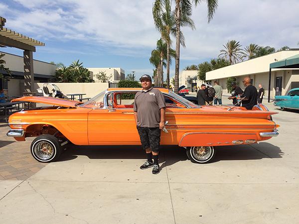 Jesse Barrera with orange Impala